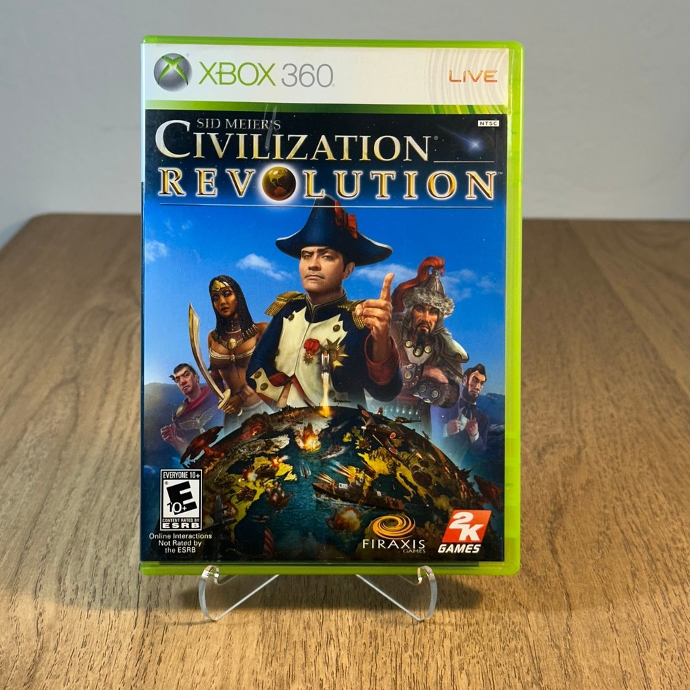 2K Games Civilization Revolution Xbox 360 Case and Manual Green Good No Game